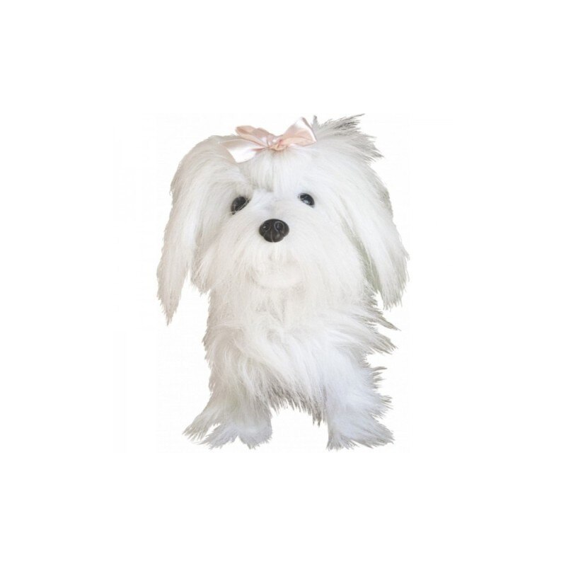 Jucarie de plus iMK an forma de caine, merge si da din coada,design placut, controler inclus, alb