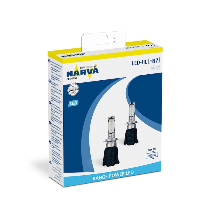 Автолампи NARVA, Range Power LED - HL H7 6000K