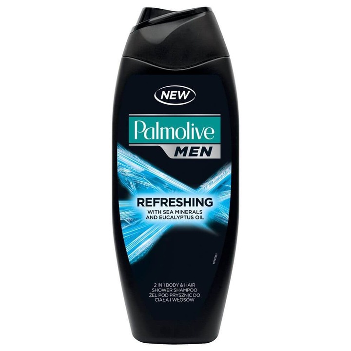 Gel de dus energizant pentru corp, fata si par Palmolive Men 3in1 Refreshing 500ml