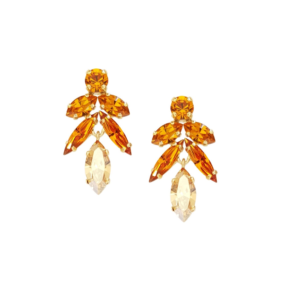 Cercei Carla Brillanti Lilly cu cristale Swarovski Topaz