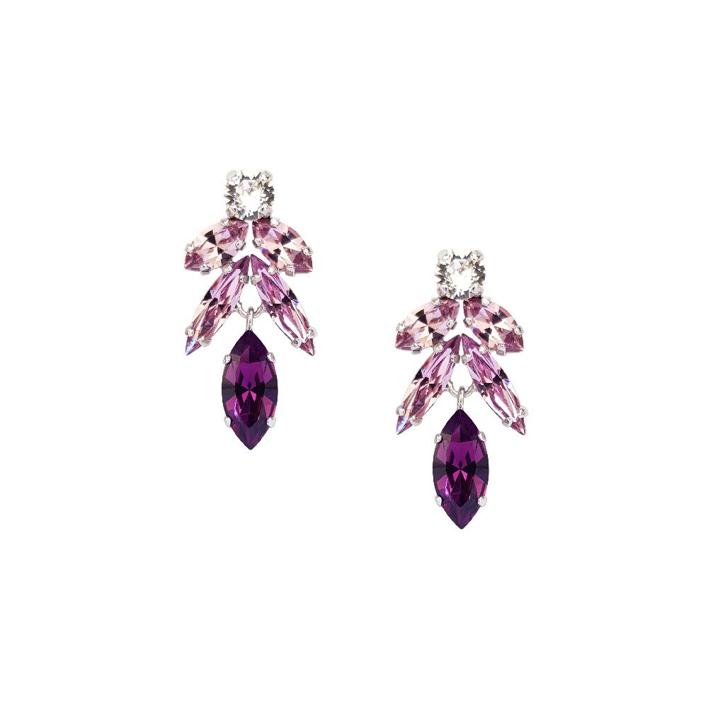 Cercei Carla Brillanti Lilly cu cristale Swarovski Amethyst