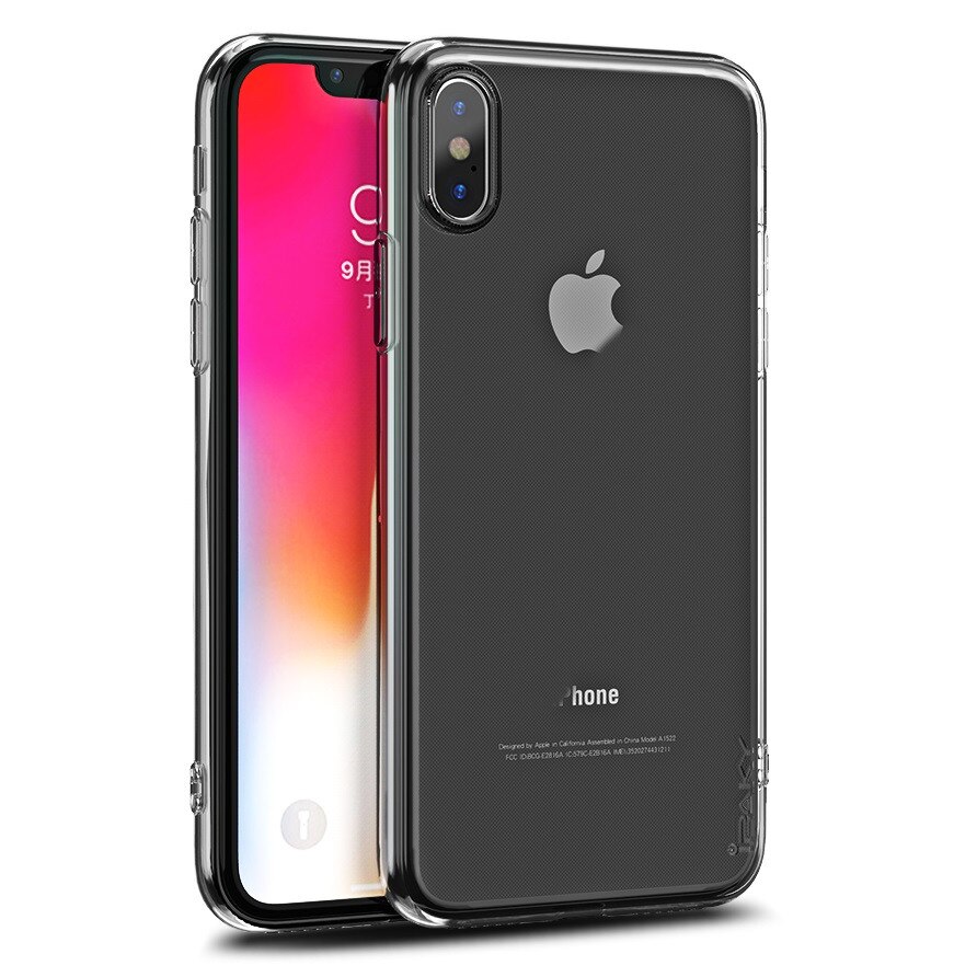 Set Ipaky Effort pentru iPhone X / XS - Capac TPU transparent + Folie sticla securizata 9H