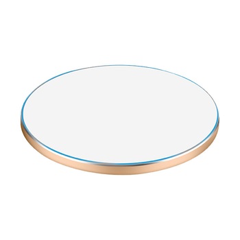 Incarcator Wireless FAST Charging Pad QI pentru iPhone 8 si iPhone X, Samsung Galaxy S6, S7 Edge, Note 5, Round Gold White Incarcator Wireless FAST Charging Pad QI pentru iPhone 8 si iPhone X, Samsung Galaxy S6, S7 Edge, Note 5, Round Gold White