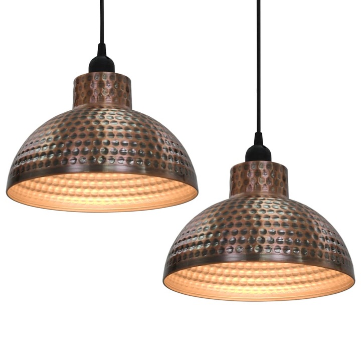 Lustre semisferice, vidaXL, Metal, Maro