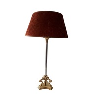 veioza quadra picior metal argintiu cu auriu si abajur din plus coniac h 72 cm imagen 38_0_
0
