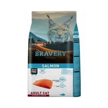 Hrana uscata pentru pisici Bravery Sterilized, Somon, 7kg Hrana uscata pentru pisici Bravery Sterilized, Somon, 7kg