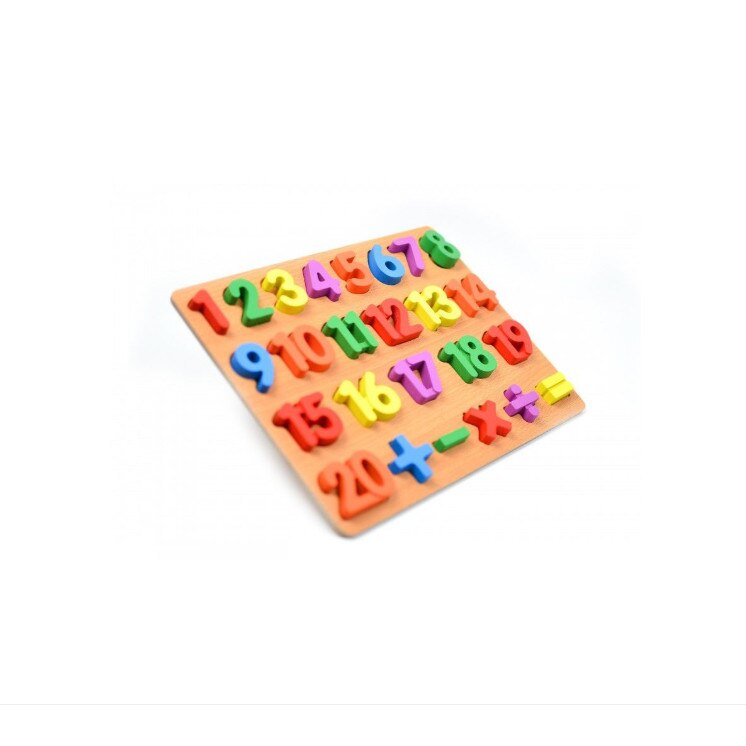Jucarie educativa din lemn sortare cifre, 25 piese