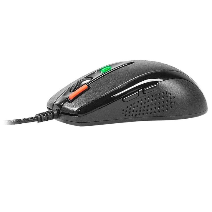 Set mouse cu mousepad A4-Tech, USB, 3000 dpi, Negru