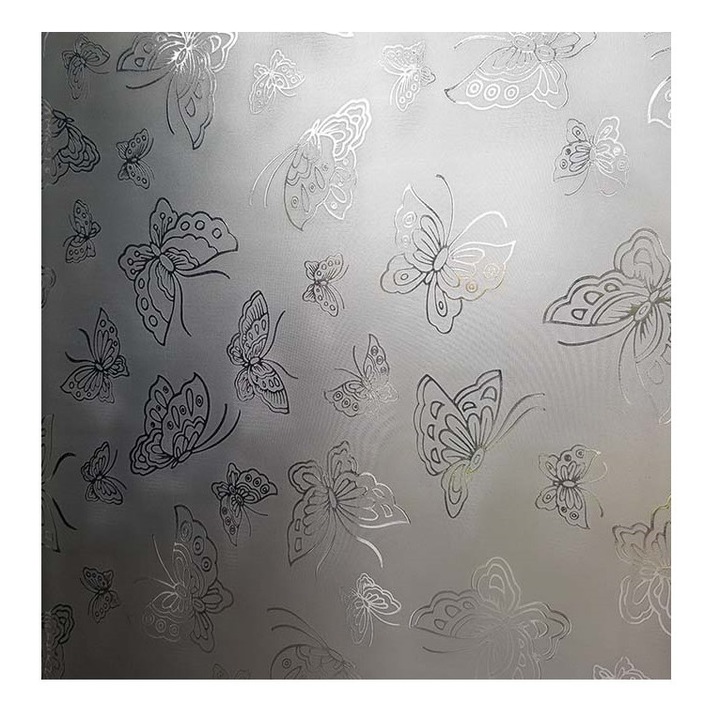 Folie decorativa pentru geam autoadeziva fluturi tranparenti, 10 m x 1.20 m