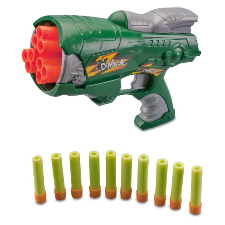 Pistol cu proiectile King Sport Cannon, verde