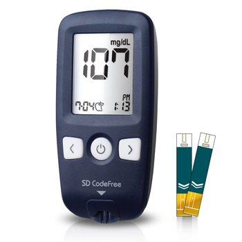 Glucometru SD CodeFree + 150 Teste + 100 Ace Glucometru SD CodeFree + 150 Teste + 100 Ace