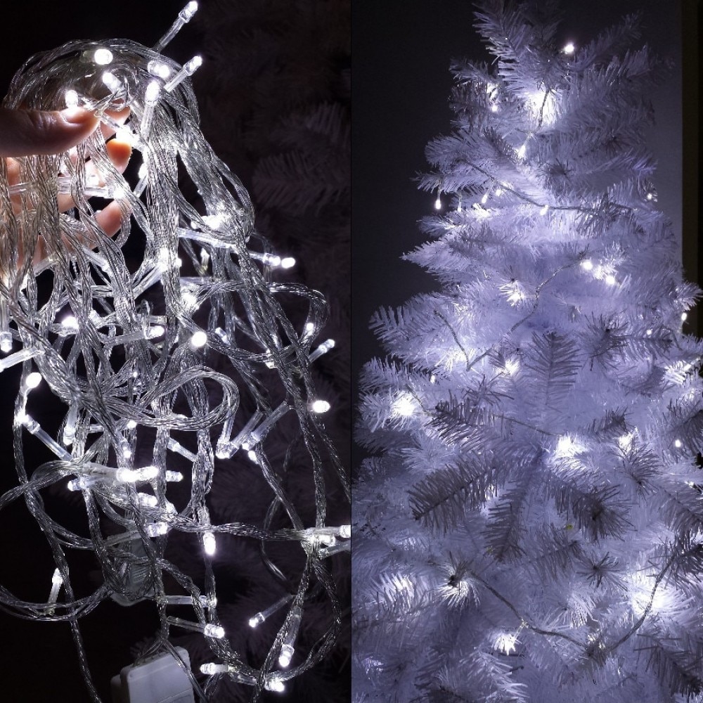 Instalatie de Craciun Tip Liniara Fir Transparent 50 m 500 Leduri Alb Rece 2806W