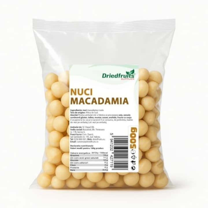Nuci macadamia crude - 500 g