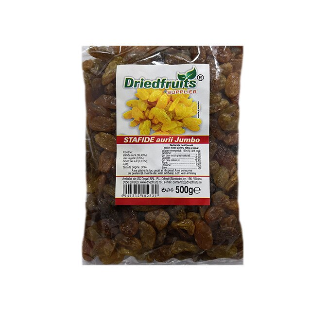 Stafide aurii deshidratate Jumbo Chile - 500 g