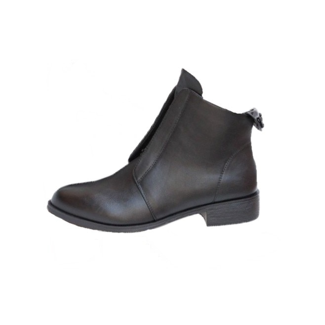 Botine scurte model casual, D&J Exclusive, Negru