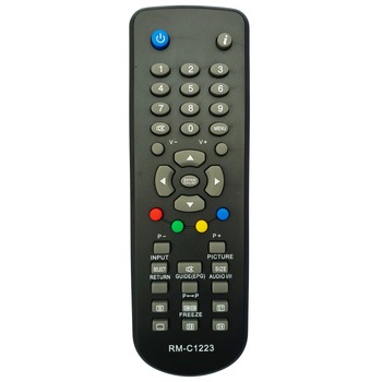 Telecomanda pentru LCD/LED JVC-ORION RM-C1223, neagra cu functiile telecomenzii originale Telecomanda pentru LCD/LED JVC-ORION RM-C1223, neagra cu functiile telecomenzii originale