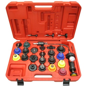 Set 25 piese tester diagnosticare presiune sistem racire motor auto Set 25 piese tester diagnosticare presiune sistem racire motor auto