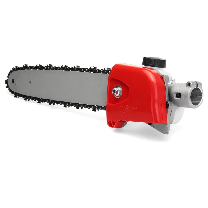 Accesoriu motocoasa cu lama/lant tip drujba - pentru taiat pomi, crengi cu tub 28 mm, 9 caneluri