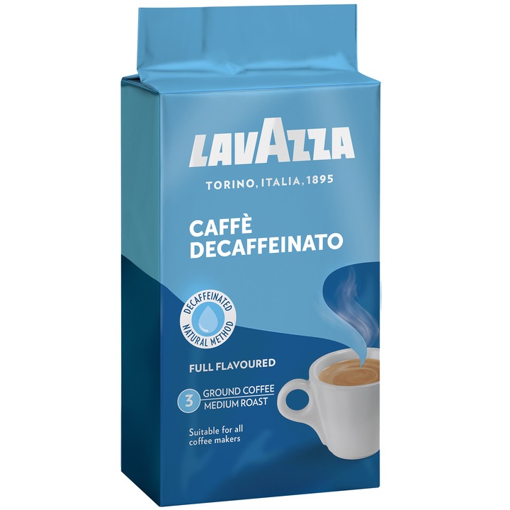 Cafea macinata Lavazza Caffe Decaffeinato, 250 gr