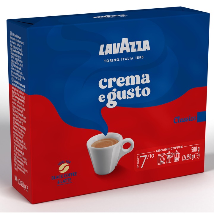 Мляно кафе Lavazza Crema Gusto, 2 х 250 гр.
