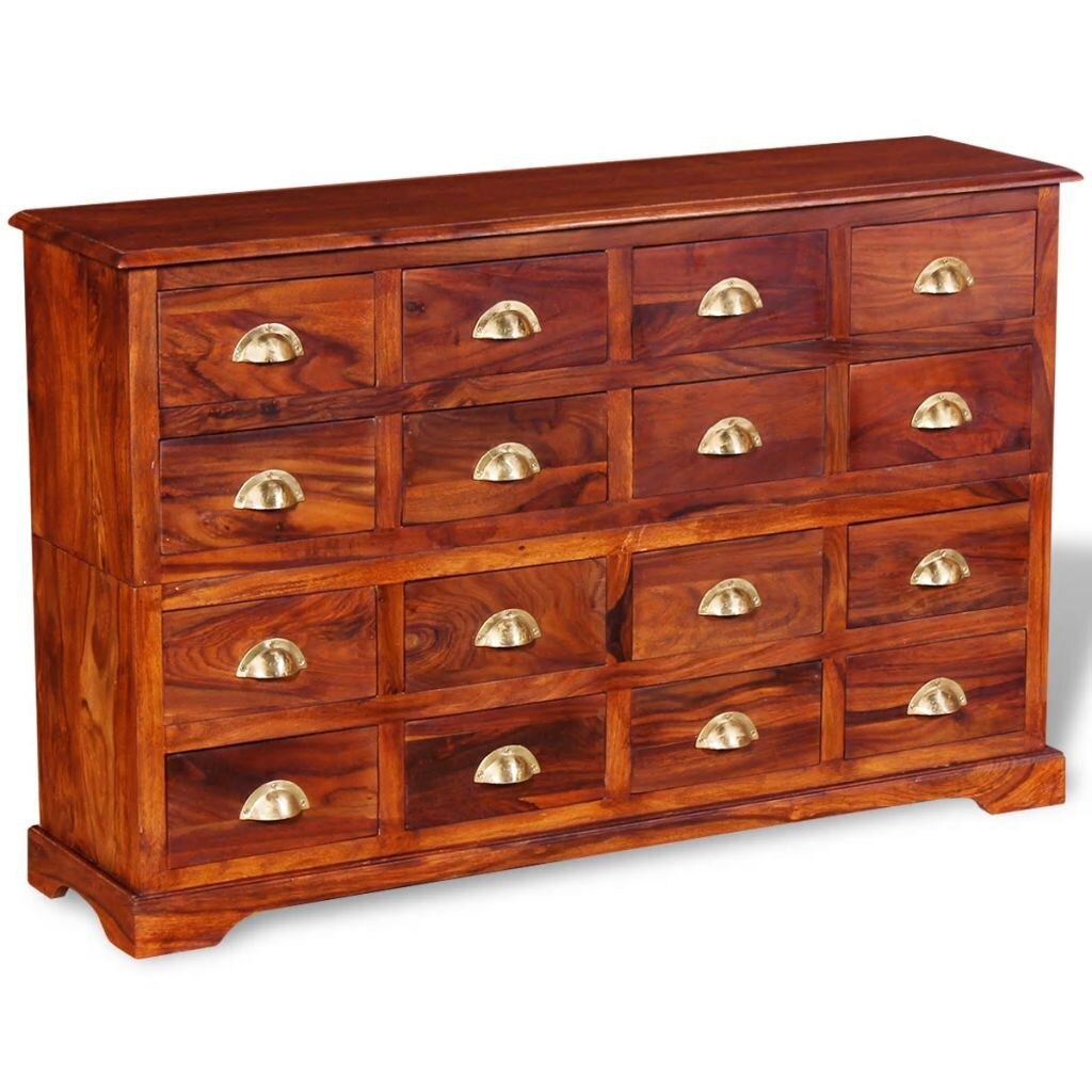 Servanta din lemn masiv de palisandru, vidaXL, Maro, 120 x 30 x 75 cm