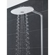 Sistem de dus cu termostat Grohe Rainshower Smartcontrol 360 Duo, aparent, dus fix 500 mm, suport perete, furtun 1750 mm, CoolTouch, SafeStop, butoane push-turn, anti-calcar, furtun anti-rasucire, crom/alb