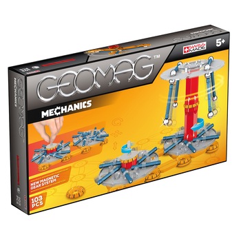Set de constructie magnetic Geomag, Mechanics, 103 piese Set de constructie magnetic Geomag, Mechanics, 103 piese