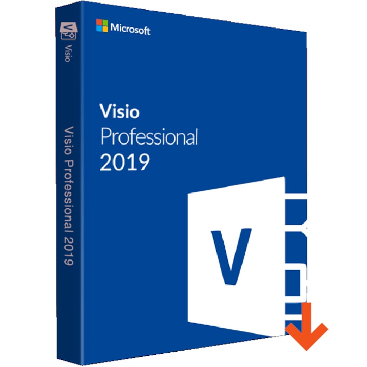 Microsoft Visio Professional 2019, minden nyelv, Windows PC, elektronikus licenc