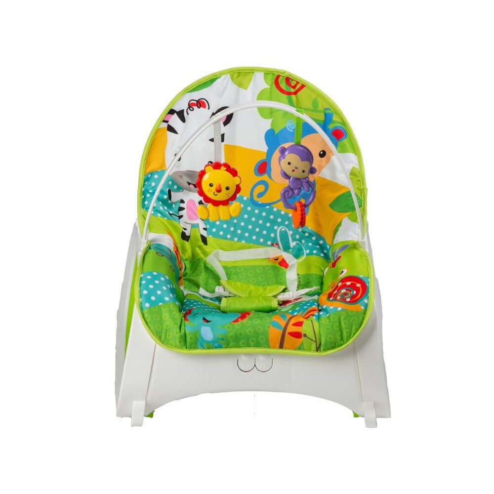 Balansoar 3 in 1 cu melodii si vibratii, prietenii din jungla, Isp, 0-18 kg