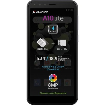 Telefon mobil Allview A10 Lite, Dual SIM, 1GB RAM, 8GB, 3G, Black Telefon mobil Allview A10 Lite, Dual SIM, 1GB RAM, 8GB, 3G, Black
