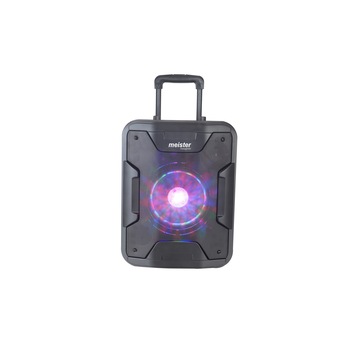 Boxa Portabila, meister Hausgerate, HRH-180D, Putere 80W, Decodificator Audio pentru fisierele de pe USB, Functie True Wireless Stereo, Maner si rotite, Culoare: Negru Boxa Portabila, meister Hausgerate, HRH-180D, Putere 80W, Decodificator Audio pentru fisierele de pe USB, Functie True Wireless Stereo, Maner si rotite, Culoare: Negru