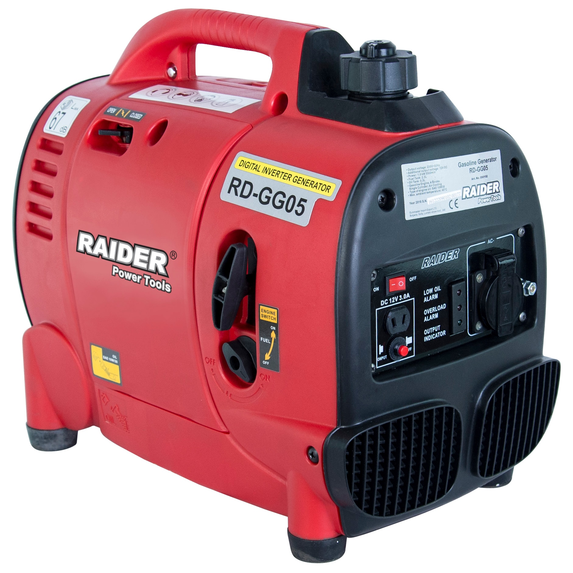 Generator curent electric Raider RD-GG05, 1000 W, 4 timp, insonorizat .