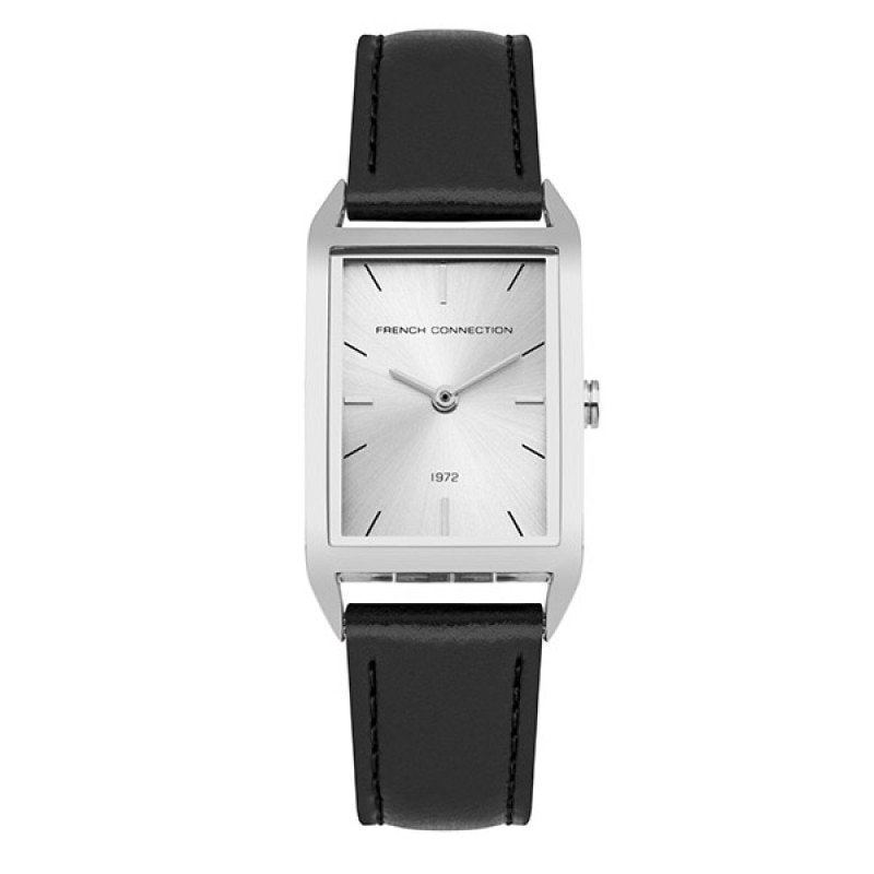 Ceas dama casual, French Connection,, curea din piele neagra, FC1296B