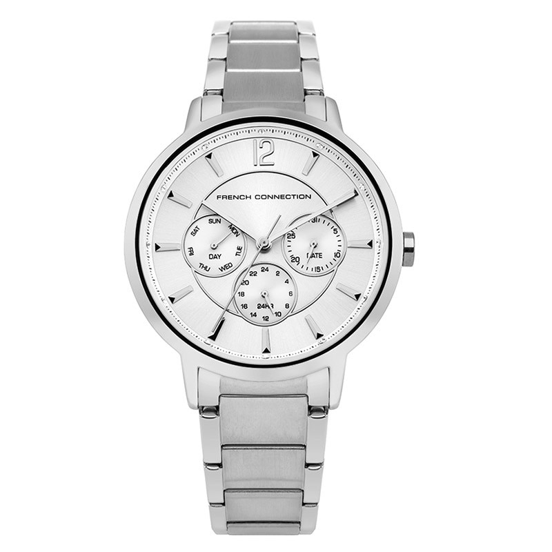 Ceas dama casual, French Connection, curea metalica argintie, FC1300SM