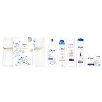 set cadou dove gel de dus nutritiv deeply nourishing 250 ml  lotiune de corp 250 ml  sapun solid 100 g  antiperspirant spray 150 ml  sampon intensive repair 250 ml  geanta pentru cosmetice imagen 56_0_
0