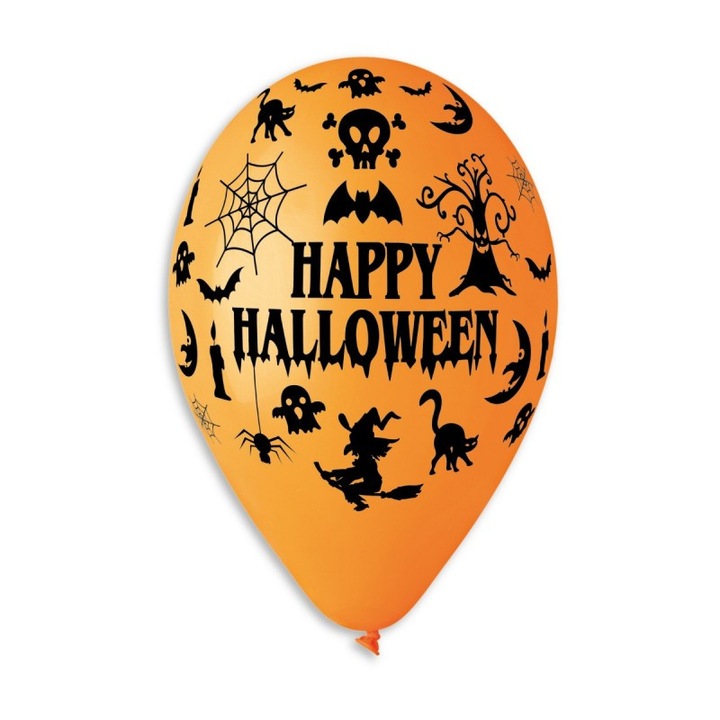 Балони Gemar Happy Halloween, Хелоуин, Латексови, Микс от цветове, 10 бр