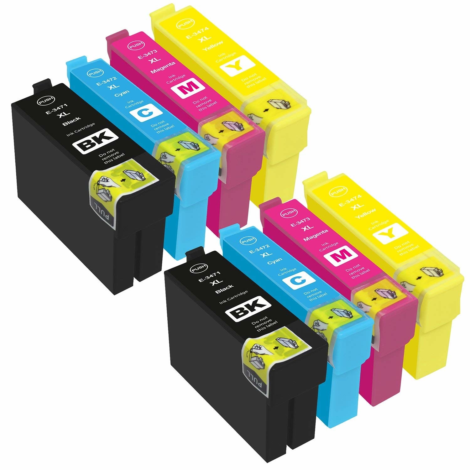 Set 8 Cartuse Compatibile T3471/72/73/74 Pentru Epson workforce WF-3720DWF / WF-3725DWF