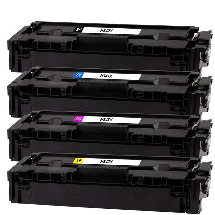 Set 4 Cartuse Compatibile CF540X/541X/542X/543X Pentru HP Color LaserJet Pro MFP M280nw / Color LaserJet Pro MFP M281fdn / Color LaserJet Pro MFP M281fdw / Color LaserJet Pro M254dw / Color LaserJet Pro M254nw-3.5k/2.5K COL.