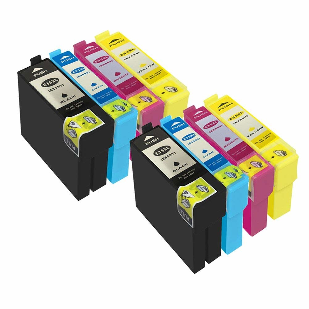 Set 8 Cartuse Compatibile T3591/92/93/94 Pentru Epson Workforce Pro WorkForce Pro WF-4700 Series / WorkForce Pro WF-4720 DWF / WF-4720 Series /WF-4725 DWF /WF-4730 DTWF /WF-4735 DTWF /WF-4740 DTWF