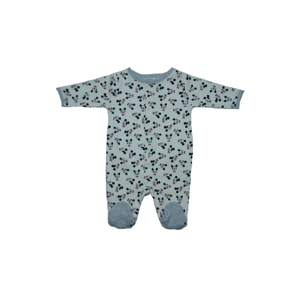 Salopeta cu maneca lunga baieti Mickey Mouse Sun City HQ0355, Alb, 68