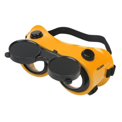 Ochelari de sudura, sticla anorganica, cu pozitie de blocare deschis-inchis, cadru din PVC Tolsen