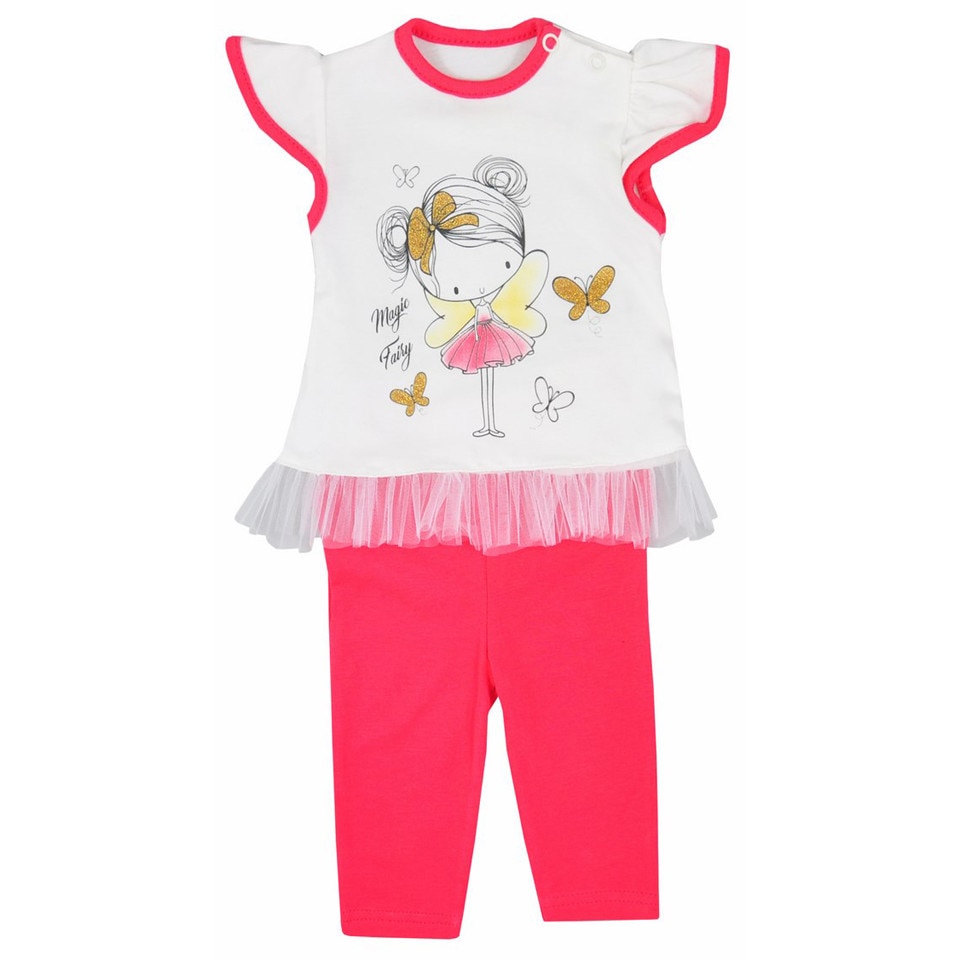 Compleu 2 piese fetite Wrozka Koala 05-717-1, Alb