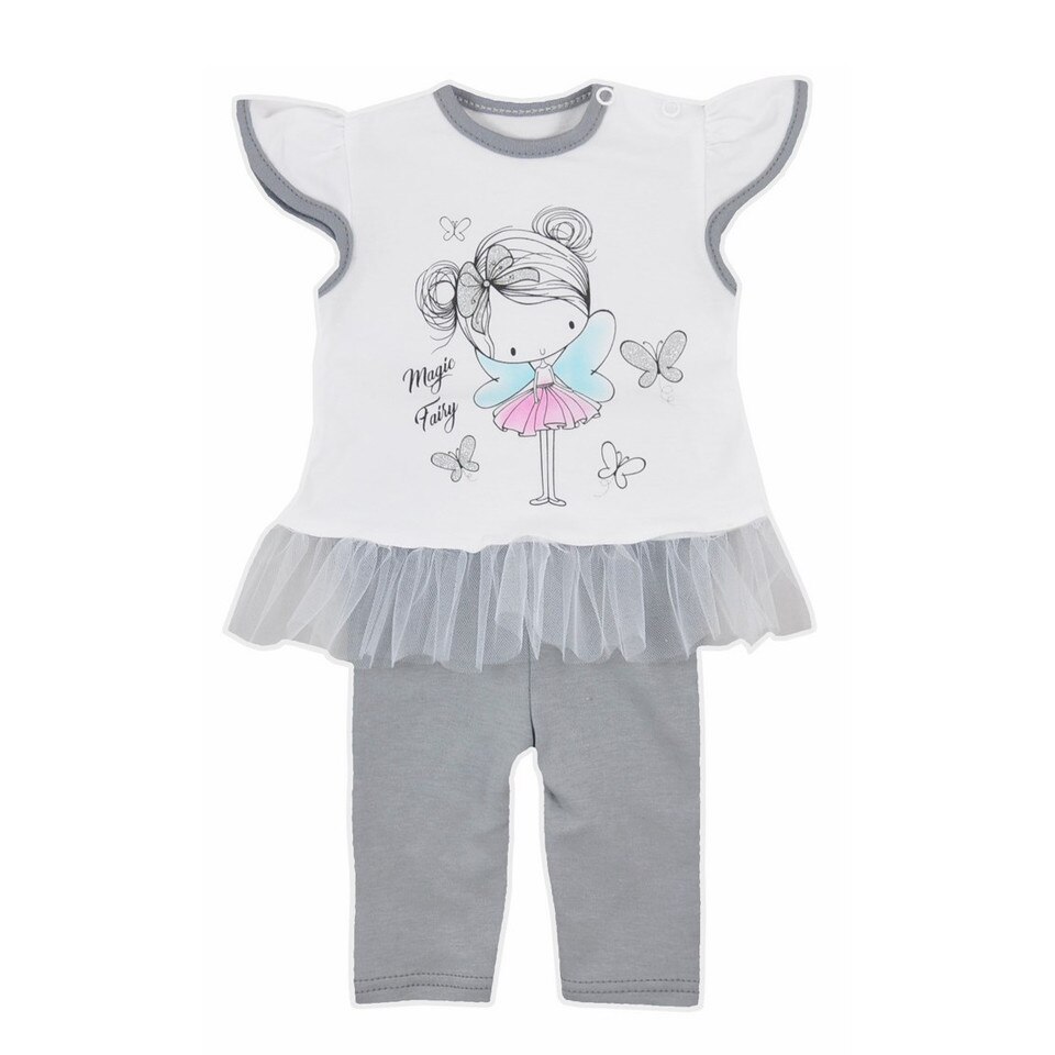 Compleu 2 piese fetite Wrozka Koala 05-717, Gri, 62