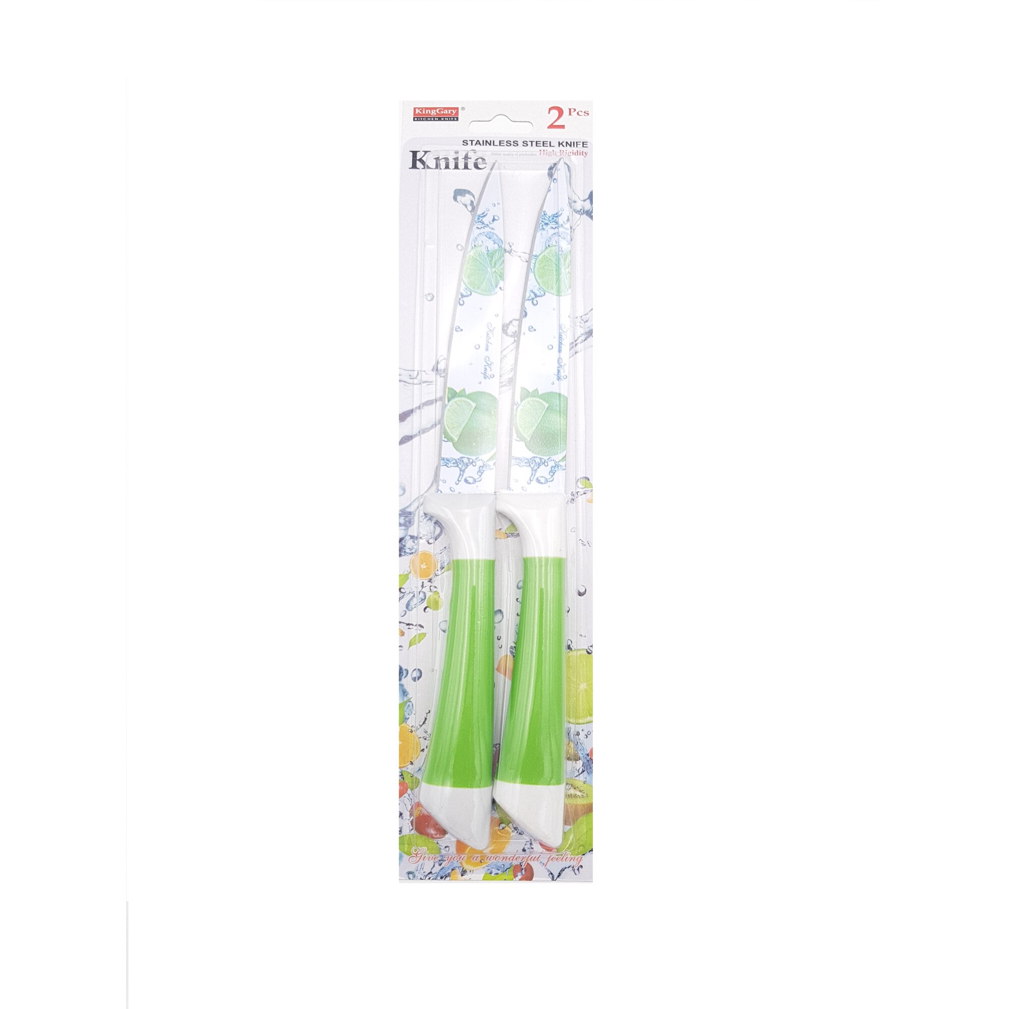 Set 2 cutite colorate,24 cm, verde
