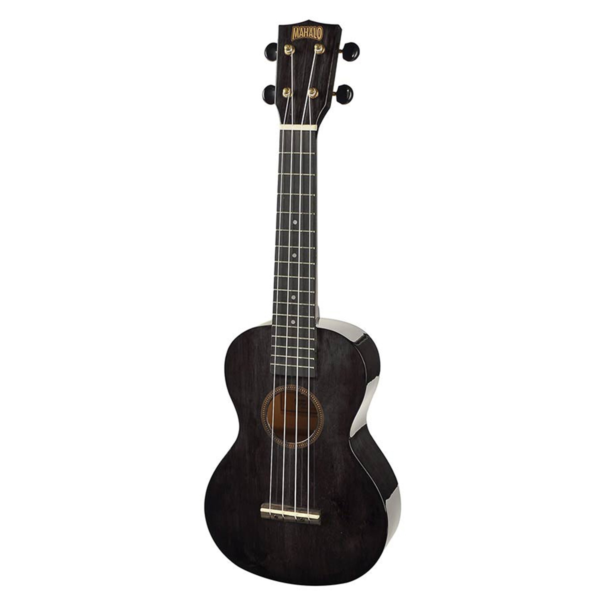 Set ukulele concert Mahalo Hano MH2L/TBK stangaci negru transparent