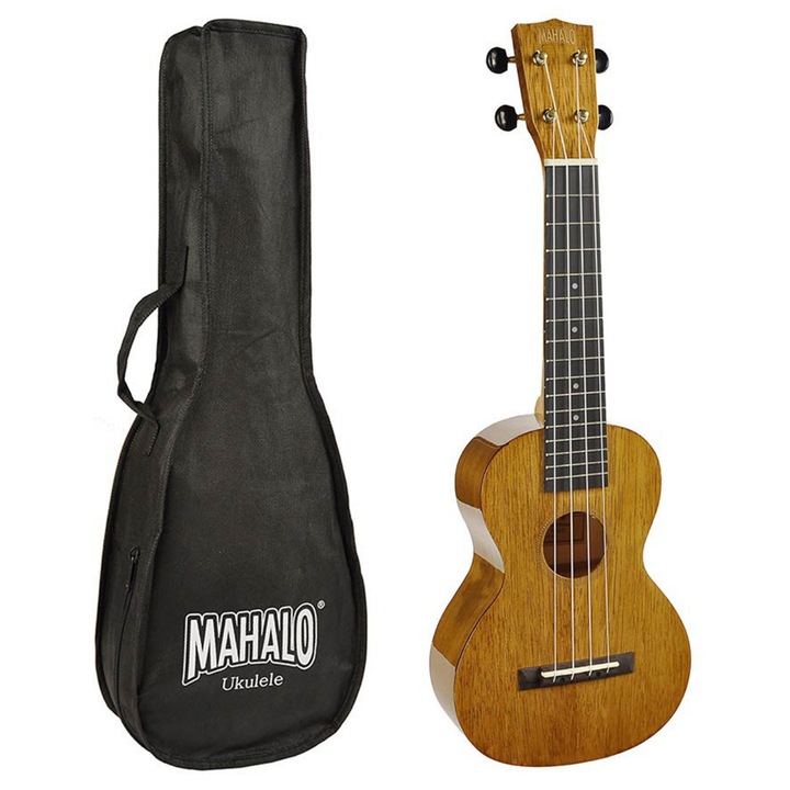 Mahalo Hano MH2L-VNA koncert ukulele készlet, natúr, vintage, balkezes