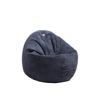 Fotoliu Puf tip Sac Relaxo - Dusty Blue (Gama Plush Honey) cu husa detasabila textila, umplut cu perle polistiren Fotoliu Puf tip Sac Relaxo - Dusty Blue (Gama Plush Honey) cu husa detasabila textila, umplut cu perle polistiren