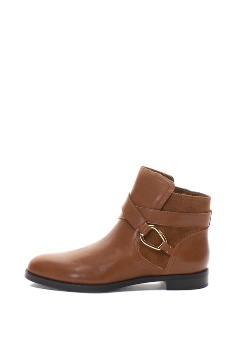 Lauren Ralph Lauren, Ghete de piele si piele intoarsa Hermione, Maro, 40.5