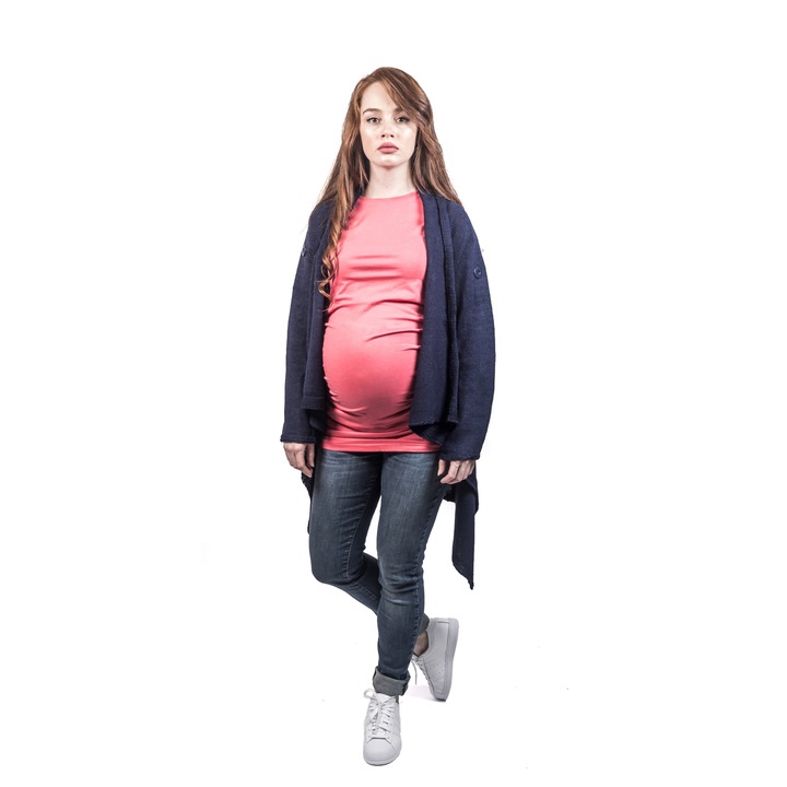 Cardigan Maternitate Waterfall - bleumarin- M