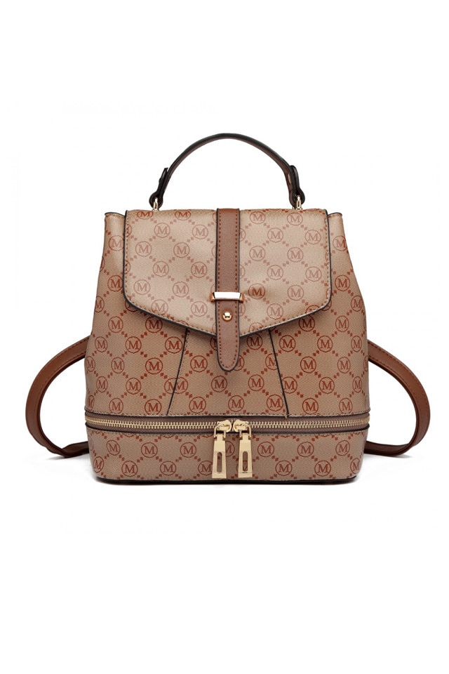 Geanta/Rucsac pentru femei, multifunctional, maro, BasseTerre